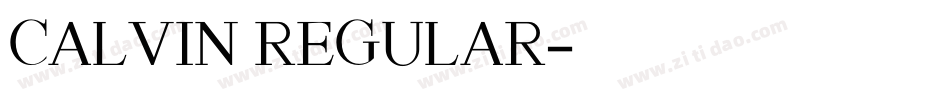 Calvin Regular字体转换